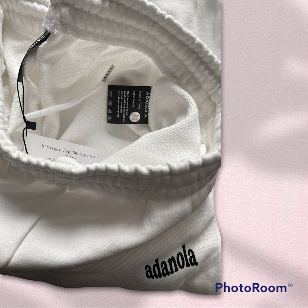 ADANOLA White Straight Leg Sweatpants - Picture 16 of 16